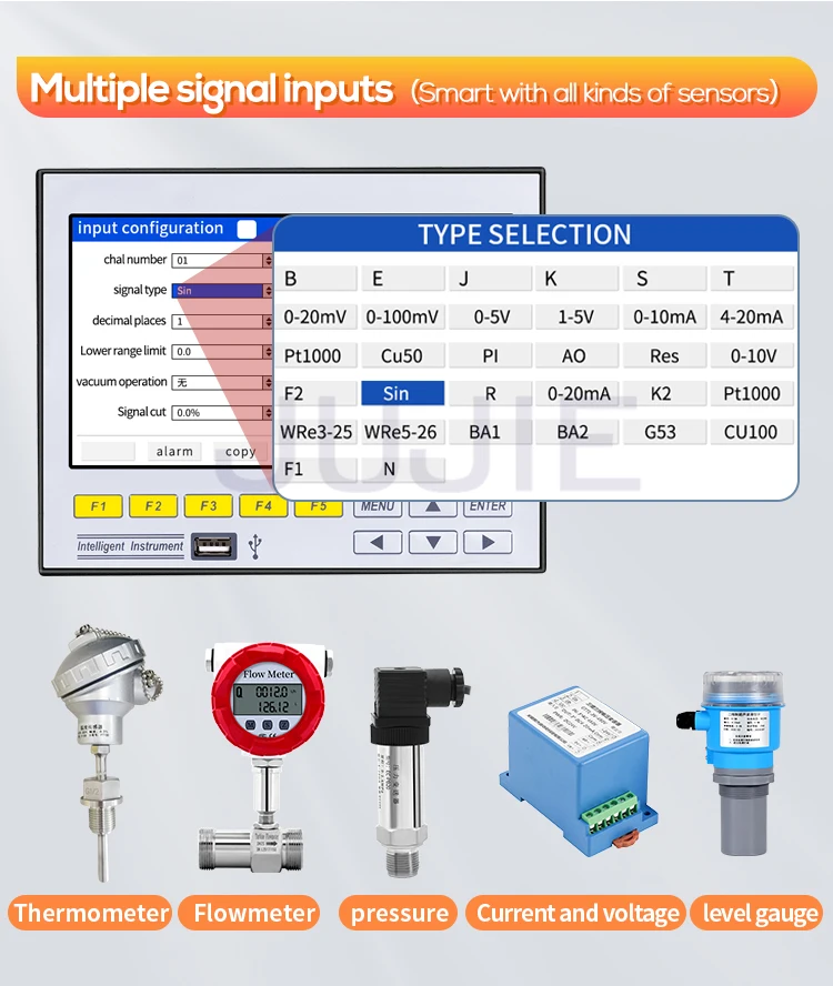 Temperature Data Logger Humidity Pressure Voltage Current Real Time Datalogger w
