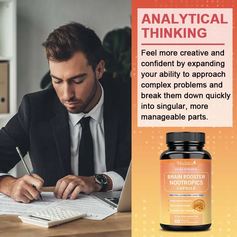 Nootropics Supplement Mulittea Brain Booster Enhance Focus Improve Memory Reduce Forgetfulness