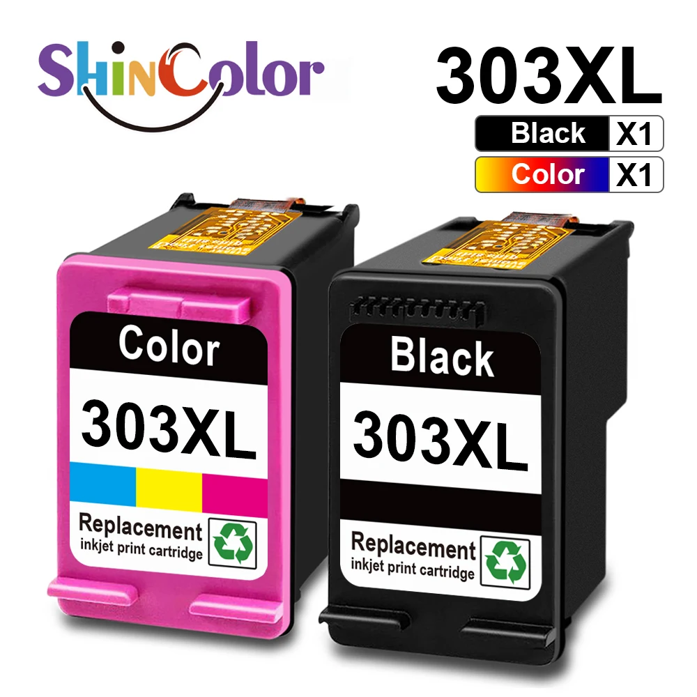 Цветной Восстановленный картридж для струйных чернил ShinColor 303 XL 303XL для HP ENVY Photo 6220 6230 6232