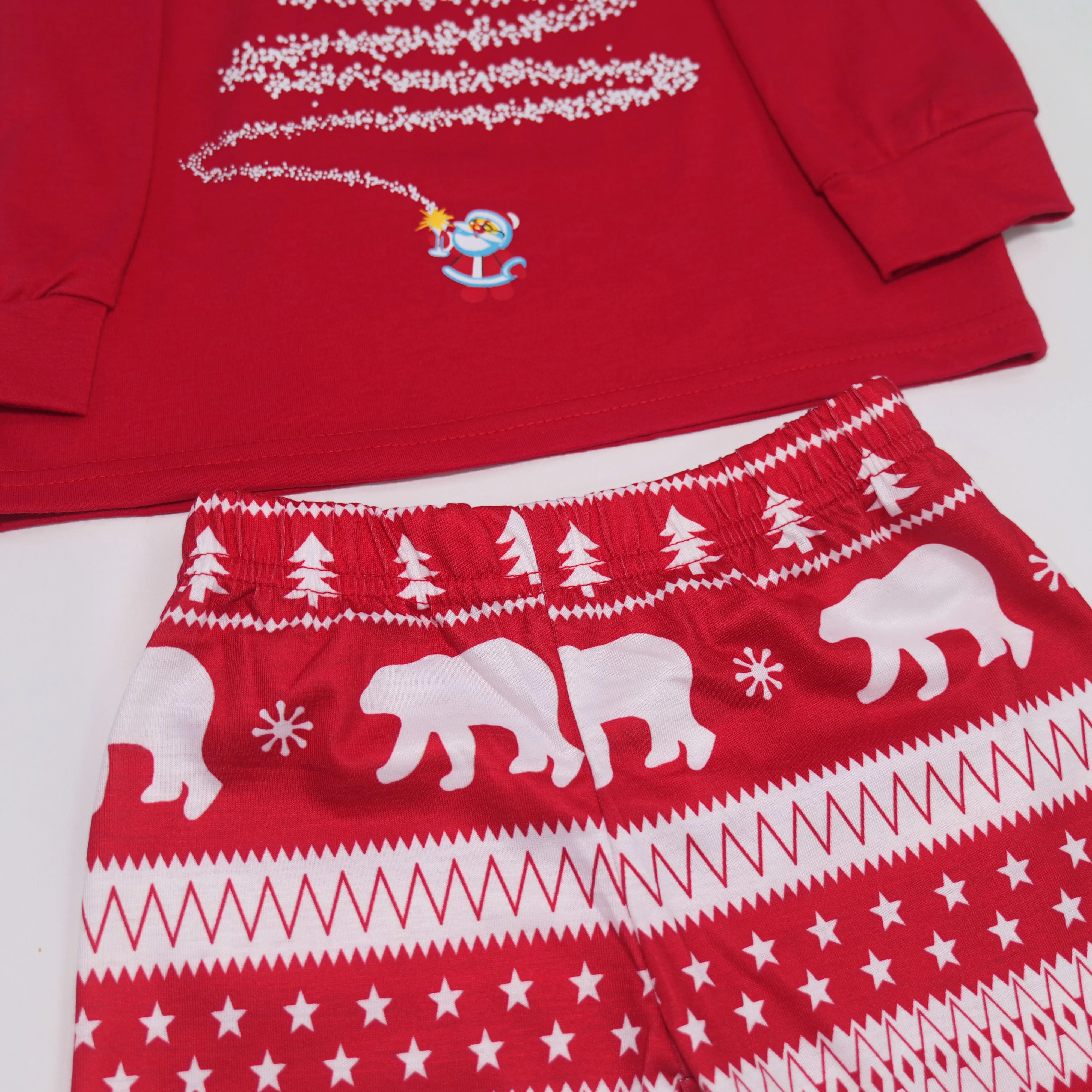 Festive Family Elk Ear Hooded One-Piece Jumpsuit Romper Pajama Set