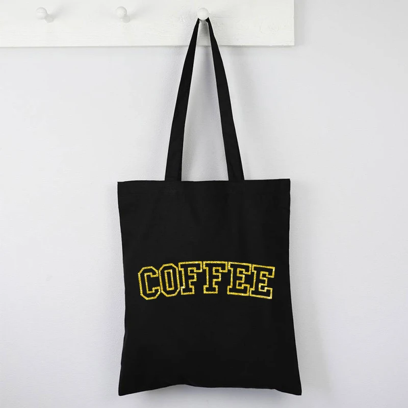 

I Need Coffee Shopping Bags Girls Love Canvas Tote Bag Gift for Her Mom Custom Bags Mommy 2021 Fashion Letter