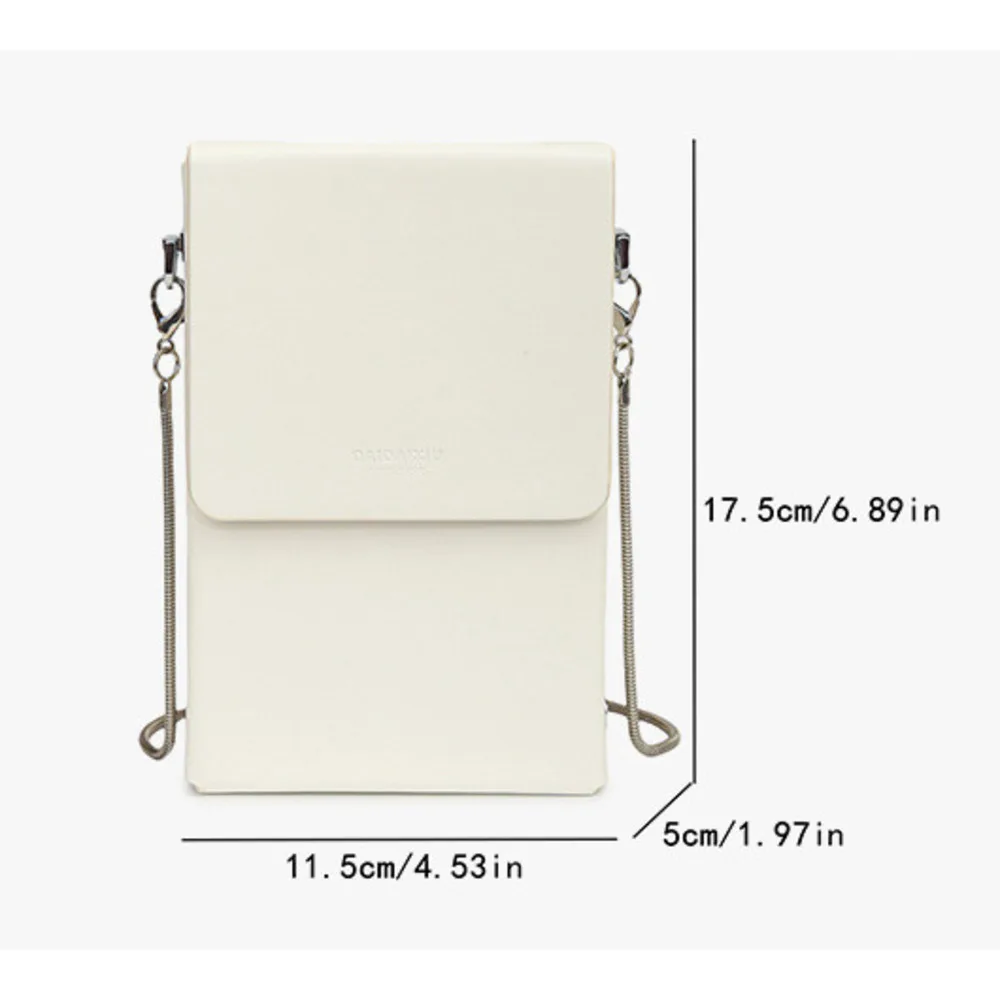Damen Umhängetasche Mini Handytasche Rote Kettentasche Elegant_voghion.com