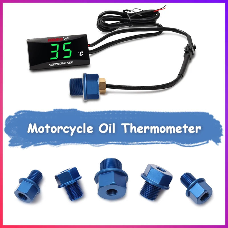 Фото Датчик температуры масла koso fonil oil для nmax125 XMAX250 300 NMAX CB400 CB500X, адаптер, термометр для скутера и гоночного мотоцикла №1