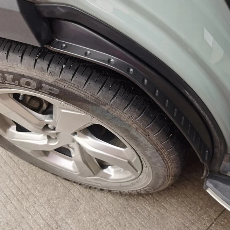 2Pcs 자동차 뒷 휠 라이닝 펜더 머드 가드 Toyota RAV4 RAV-4 2019 2020 2021 2022 용 타이어 수정 액세서리 재장착