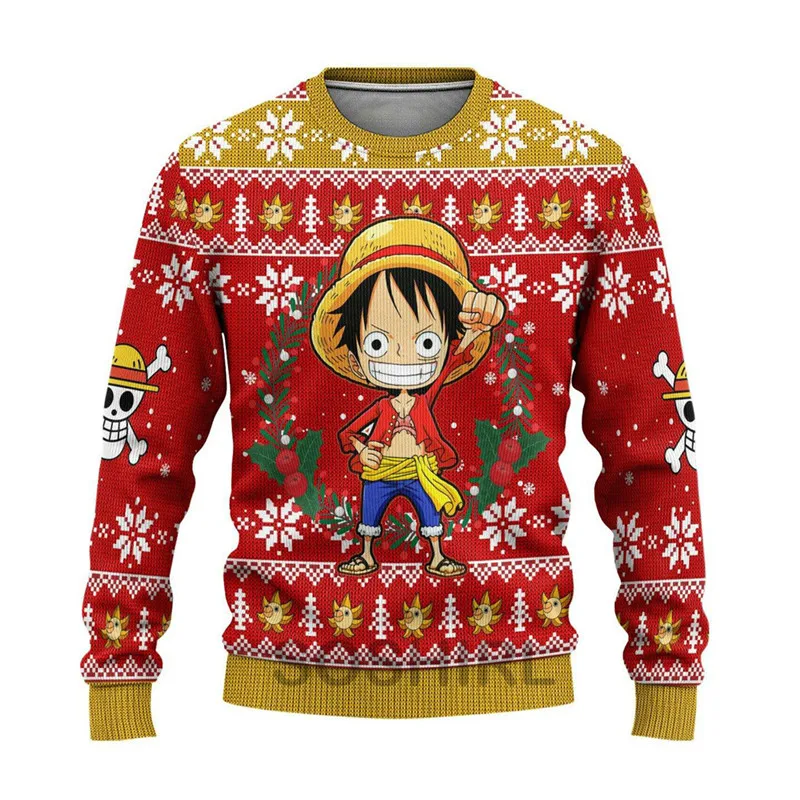 

Funny Ugly Spring Fleece Sweatshirt Charlotte Linlin One Piece Anime 3D Fashion Pullovers Hip Hop Streetwear Men Y2K Clothing