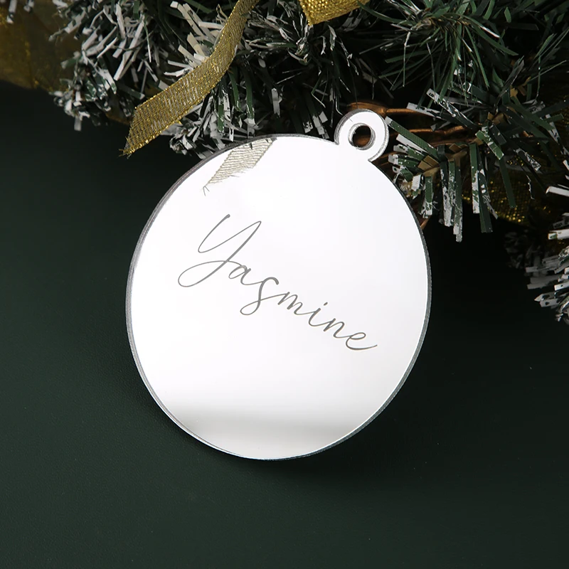 Personalized Name Christmas Tree Ornaments Party Favor Decorations