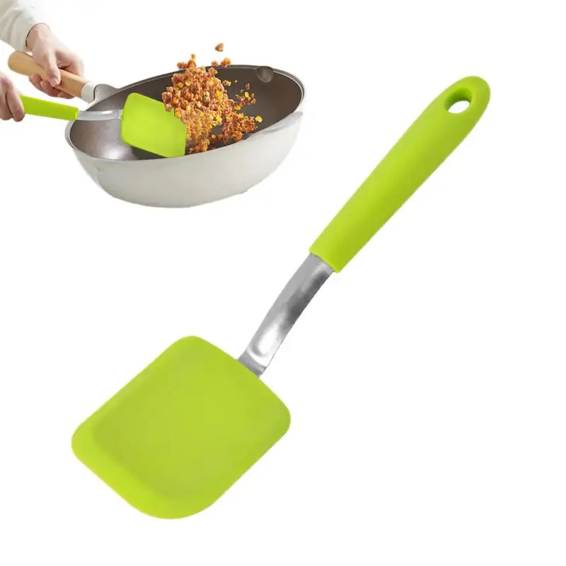

Small Silicone Spatula Heat Resistant Silicone Cookie Turner Silicone Turner Non-Stick Comfort Handle For Effortless Cooking