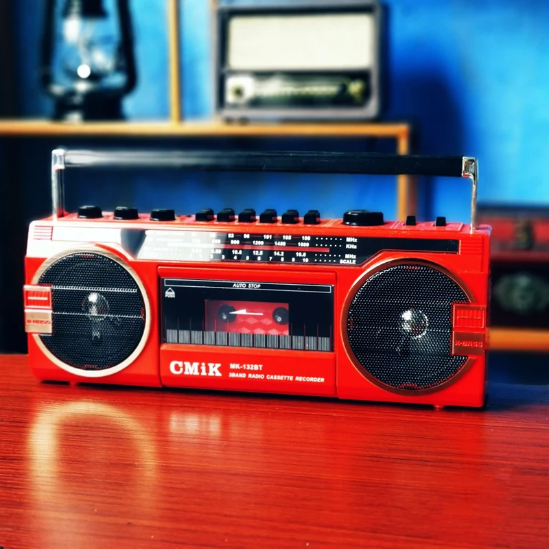 Cmik mk-132-ヴィンテージカセットレコーダープレーヤー,am/fm
