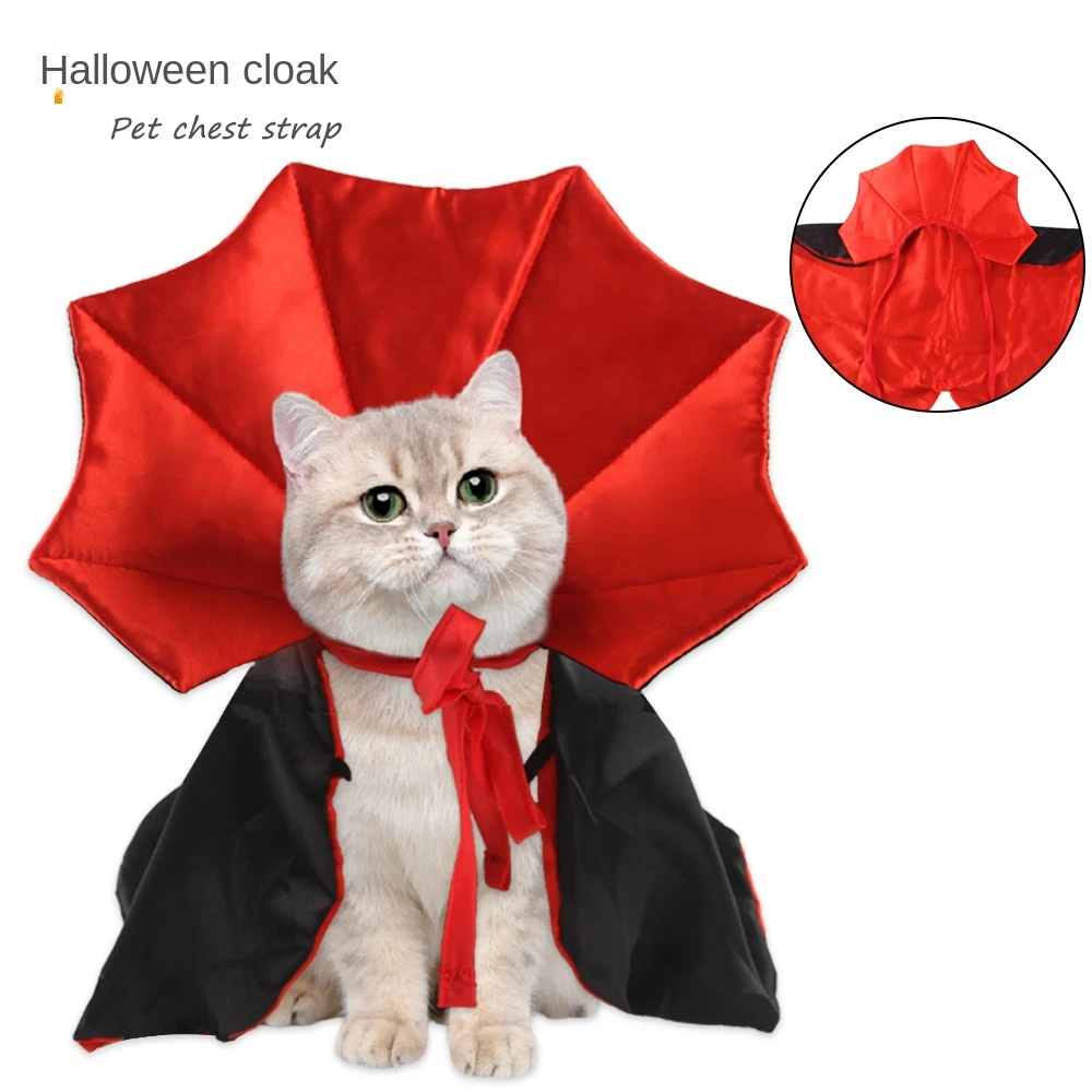 New Halloween Pet Cloak Cat Cloak Pet Funny Cloak Holiday Dress Into Costumes Pet Clothes Cat