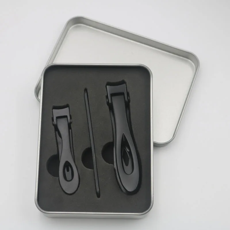 Nail Clippers Stainless Steel Nail Cutter Toenail File Manicure Trimmer Toenail Clippers for Thick Nails With Box 3PCS/SET
