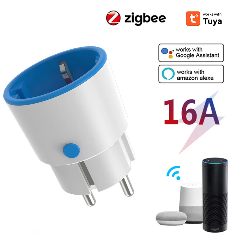 

Смарт-розетка Tuya ZigBee, 16 А, с голосовым управлением