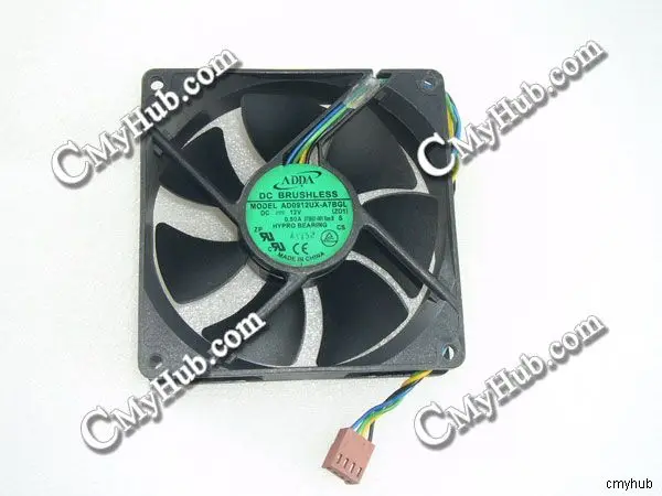 

Для ADDA AD0912UX-A7BGL ZD1 DC12V 0.50A 9025 9 см 90 мм 90x90x25 мм 4-контактный охлаждающий вентилятор Φ AD0912UX A7BGL (ZD1)