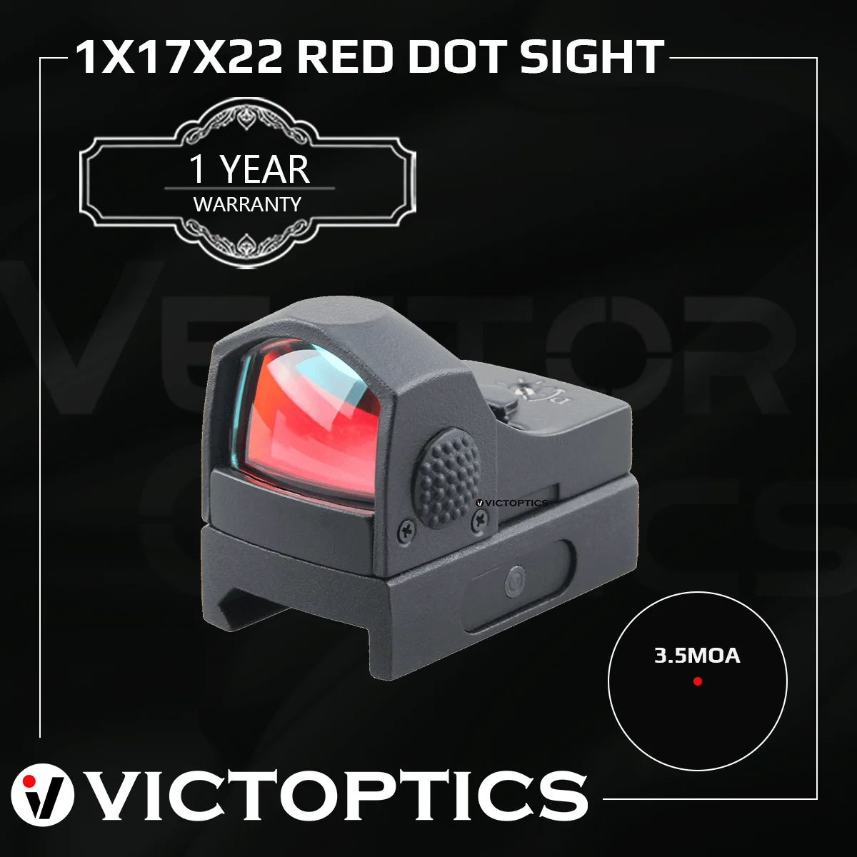 Victoptics 3.5MOA Red Dot Sight Weaver Dovetail Mount Tactical Hunting Scope Ar 15 Accessories Airsfoft