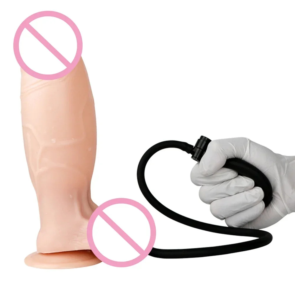 Inflatable Adjustable Size New Realistic Dildos Erotic Dildo Artificial Penis G-spot Large Anal Plug Female Masturbation Sex Toy sex toys