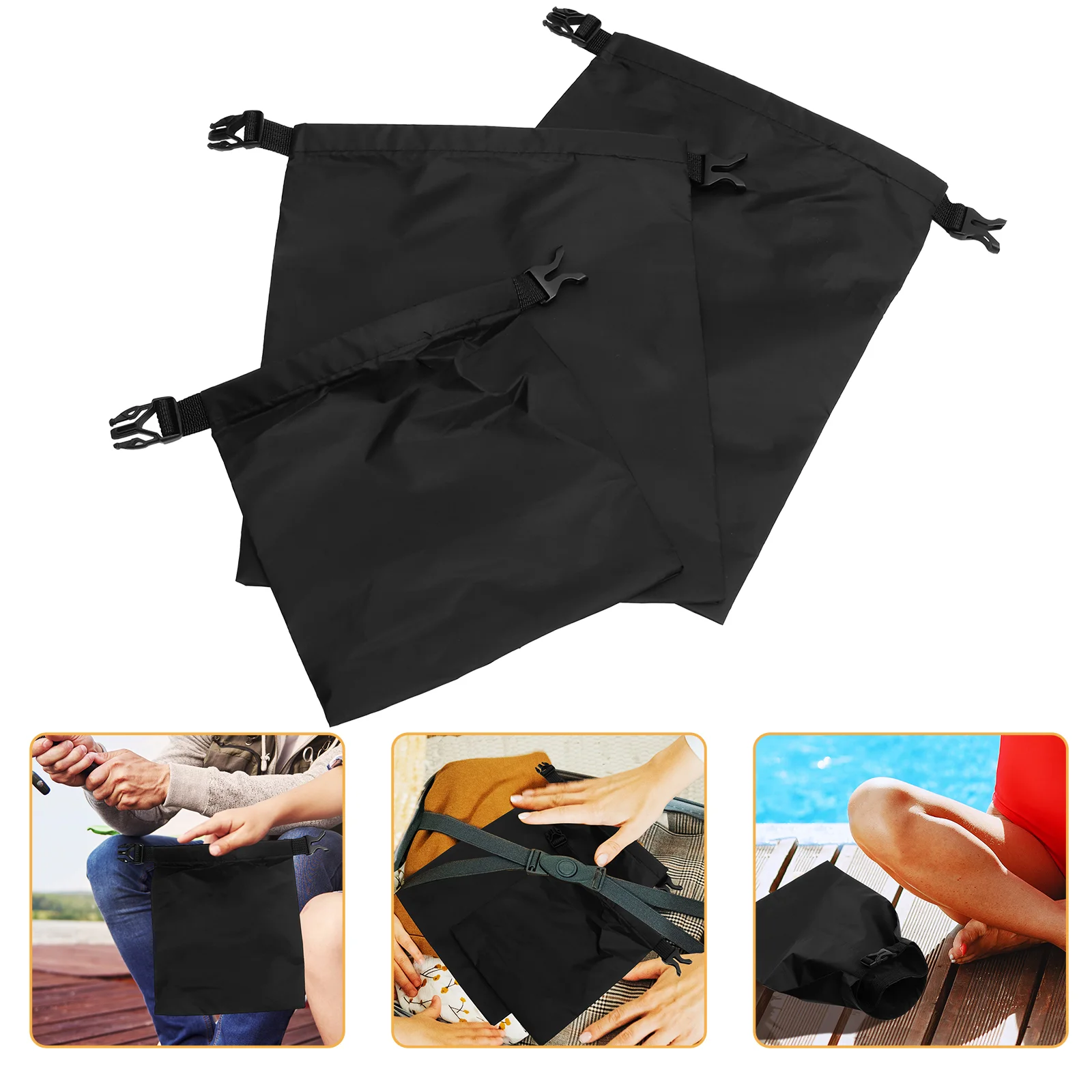 

OUNONA 1.5L+2.5L+3.5L Waterproof Dry Bag Storage Pouch Bag for Camping Boating Kayaking Rafting Fishing
