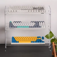 Transparent Acrylic Keyboard Display Stand Keyboard Mouse Desktop Organizer Acrylic layer Rack keyboard tray Desktop Organizer 2