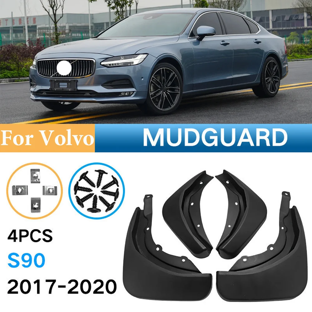 

4PCS For VOLVO S90 2017-2020 Mud Flaps Splash Guard Mudguard Front Rear Molded Fender Car-Styling 2018 2019