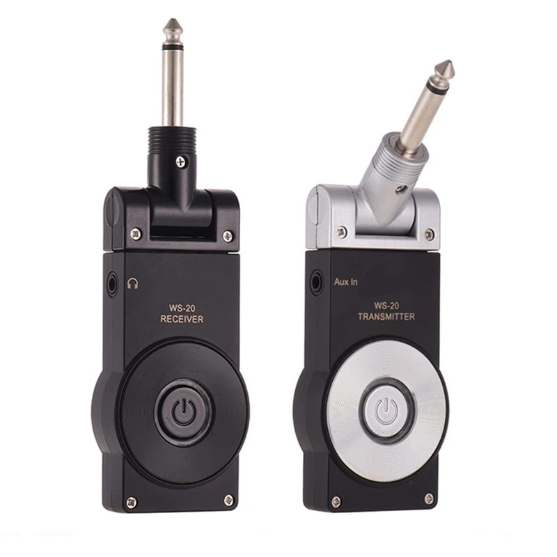 B04B-2.4G Guitar Wireless System Transmitter Receiver Rechargeable 180 Rotatable