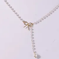 Collier à pampilles en perles noires et blanches pour femmes, ras du cou, cadeau pour ami, vente en gros, livraison directe, nouveau 3