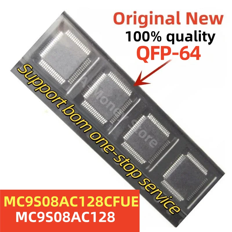 

(5-10pcs)MC9S08AC128 MC9S08AC128CFUE QFP-64