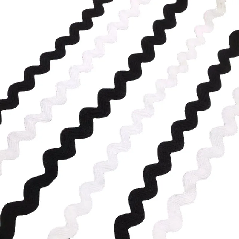 

20Yard 8mm-15mm Ric Rac Zig Zag Lace Trim Wave Ribbon Terylene Ribbon for Wedding Decoration Handmade DIY Sewing Crafts