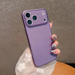 Ultra Thin Slim Matte Phone Cover in Elegant Black Finish - iPhone 15 Plus (PURPLE)