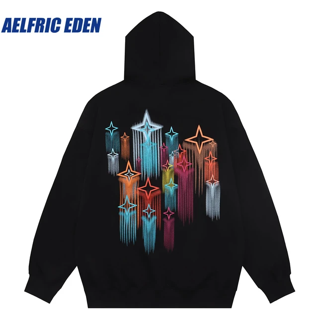 Aelfric Eden Mens Strap Fashion Oversize Hooded Sweatshirt Jersey Hip-Hop  Hoodie Plus Size Hoodies Pullover