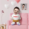 I MISS U Pillow Custom Face Pillow Personalized Photo Pillow Female Magician Doll Custom MinIMe Pillow 1
