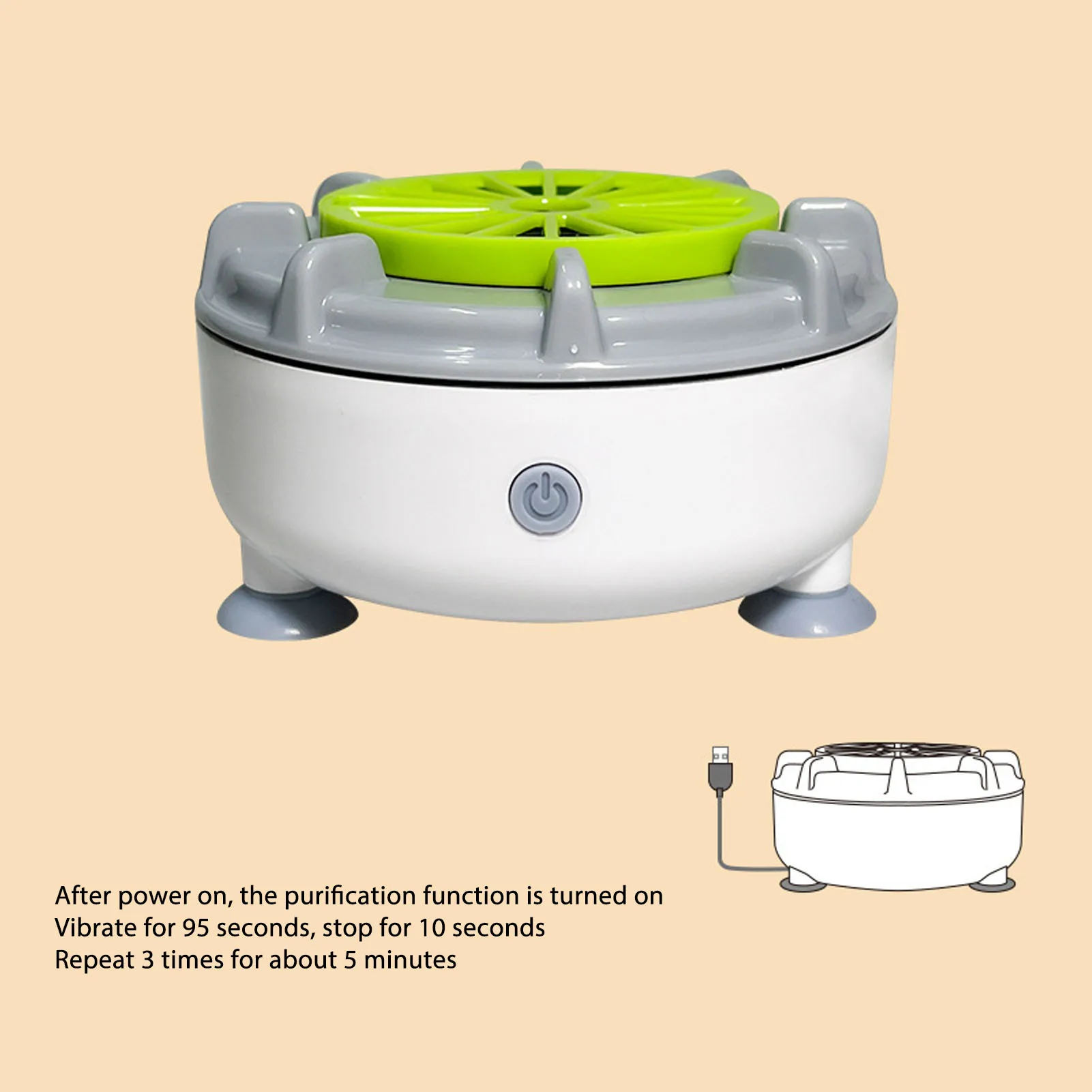 Fruit Vegetable Washing Machine 10W Deep Degradation Remove Harmful Substances USB Fruit Cleaner Device Fruit Purifier 4