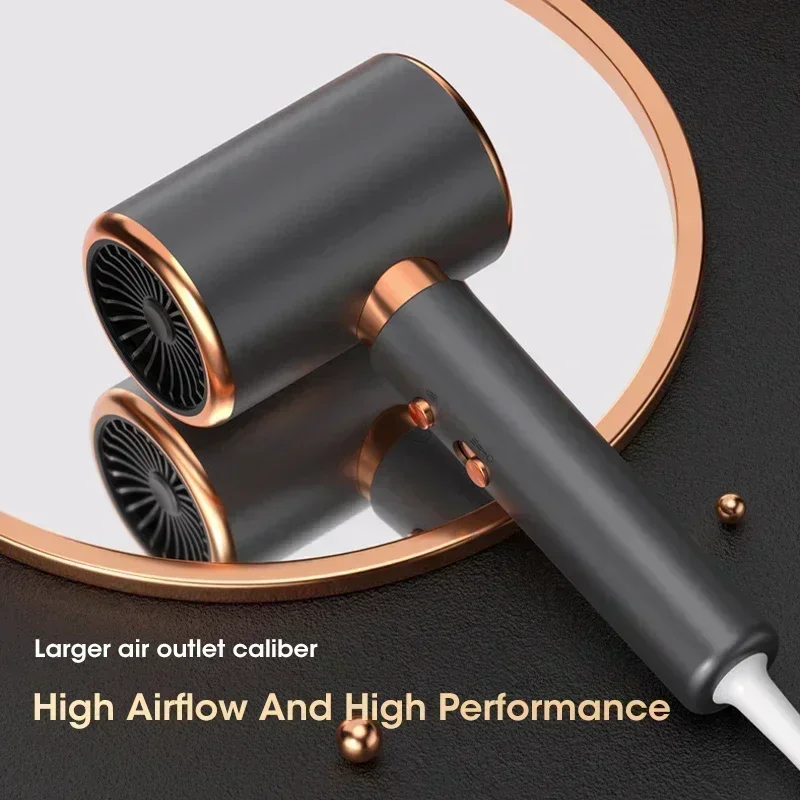 2000W Professional Ionic Hair Dryer Low Noise 3-Speed Dual Temp Lightweight for Salon Home Daily Hair Care Styling Tool