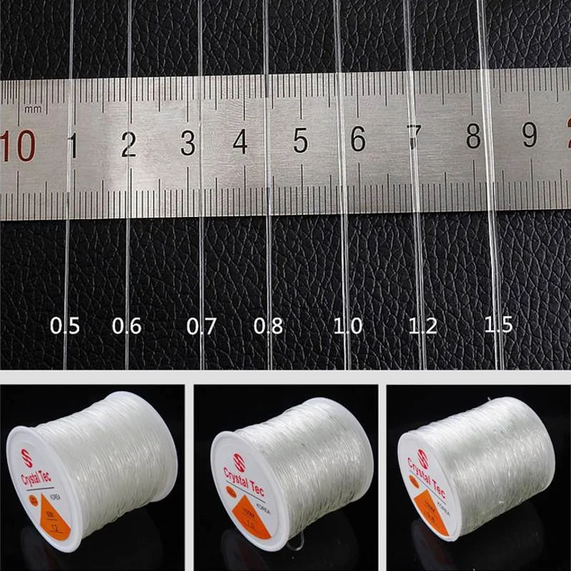 100m Strong Elastic Crystal Beading Thread Cord Jewelry Making Necklace  Bracelet DIY Beads String Stretchable Thickness 0.4-1mm