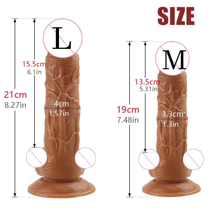 Sex Toys HWOK Skin Realistic Penis Super Huge Big Dildo Silicone Flexible With Suction Cup Artificial Penis Female Masturbator