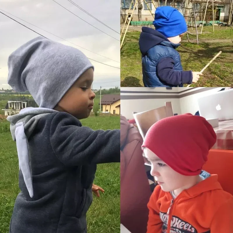 2pcs New Baby Hat Scarf Set Boys Girls Hip Hop Cap Autumn Winter Soft Elastic Beanie Hats Cotton Newborn Bonnet Warm Accessories 3