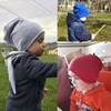 2pcs New Baby Hat Scarf Set Boys Girls Hip Hop Cap Autumn Winter Soft Elastic Beanie Hats Cotton Newborn Bonnet Warm Accessories 3