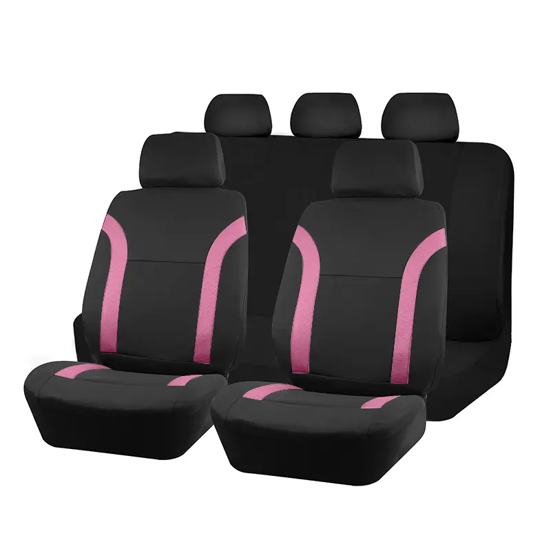 AUTO PLUS Sports Universal Polyester Car Seat Cover Set Fit Most Car Plain Fabric Bicolor Stylish Car Accessories Seat Protector - Image 38
