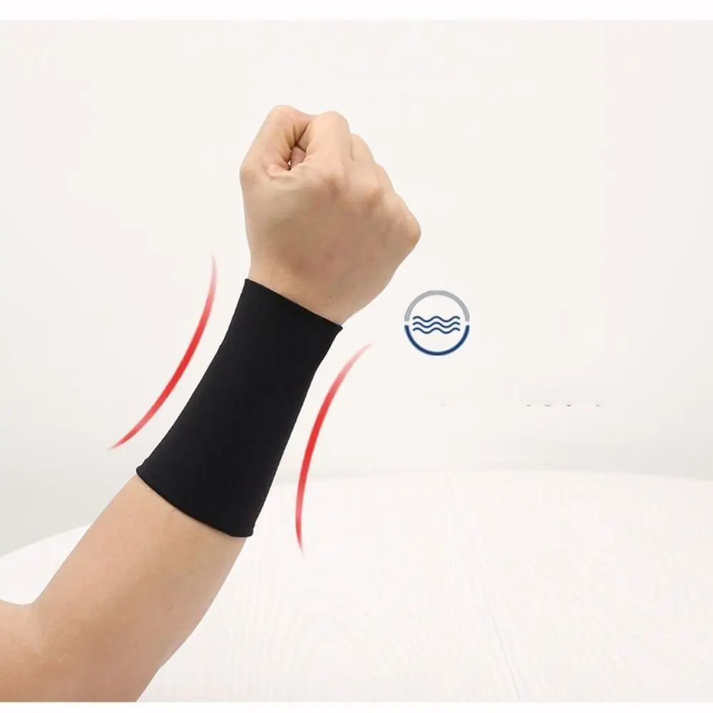 Neue Eis Seide elastische Armbänder atmungsaktive elastische Handgelenk wickel grau schwarz blau weiß Sport Armbänder Sommer – Detail 6