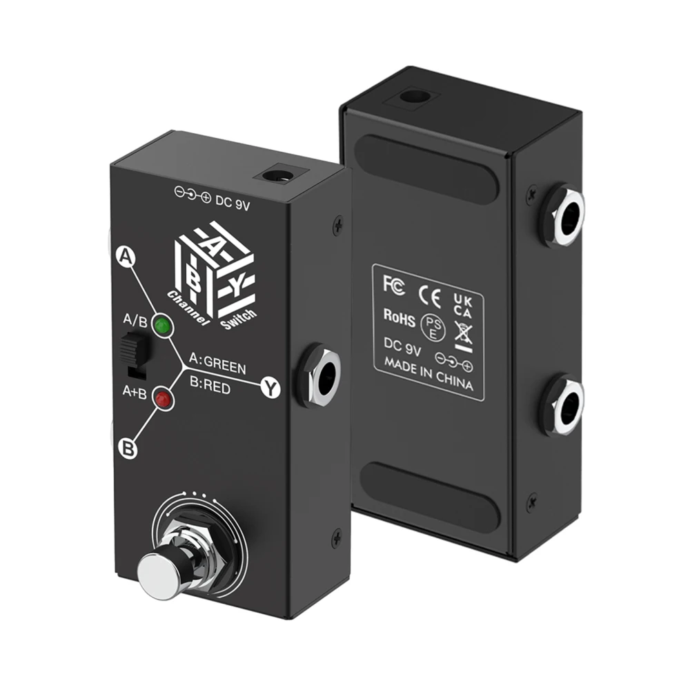 Guitar Effect Pedal Guitar Pedals ABY Box Line Selector AB Switch Mini Effect Pedal Bidirectional Transmission Anti-slip Support A/B or A and B Mode