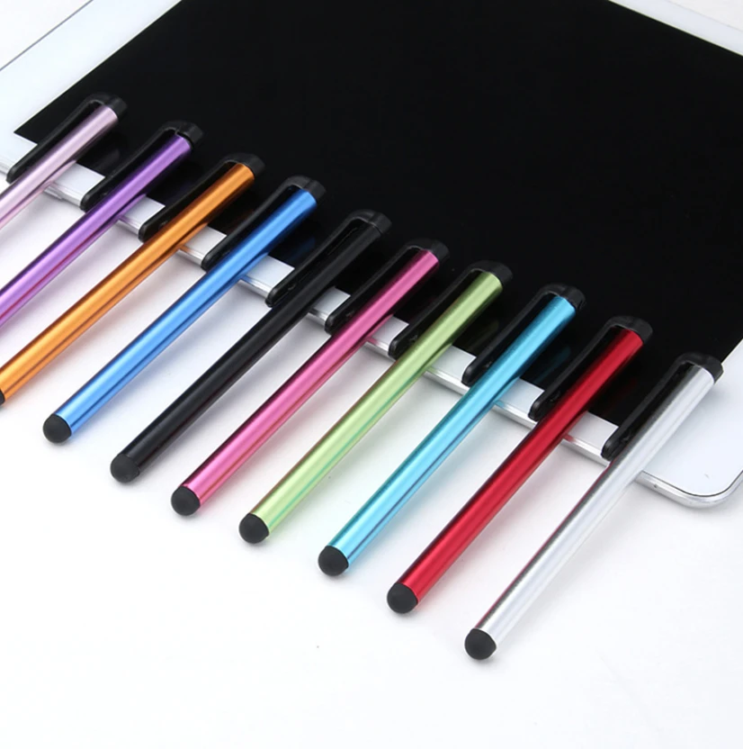 

200pcs Universal Capacitive Touch Screen Stylus Pen For iPhone iPad IPod Touch Suit for Smart Phone Tablet Metal stylus Whoesale