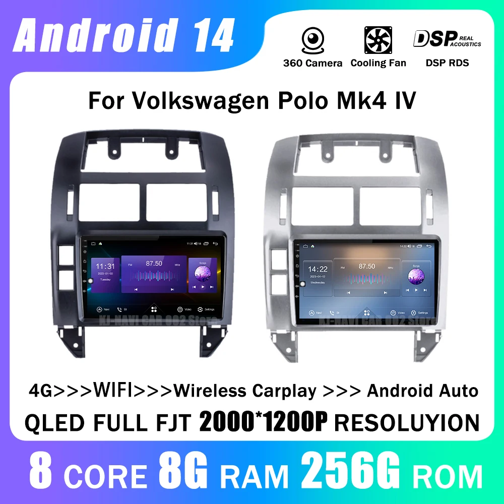 

Android 14 Car Radio For Volkswagen VW Polo MK4 6Q 9N 9N3 2004-2009 Multimedia Video Player GPS Carplay QLED Screen Auto Stereo