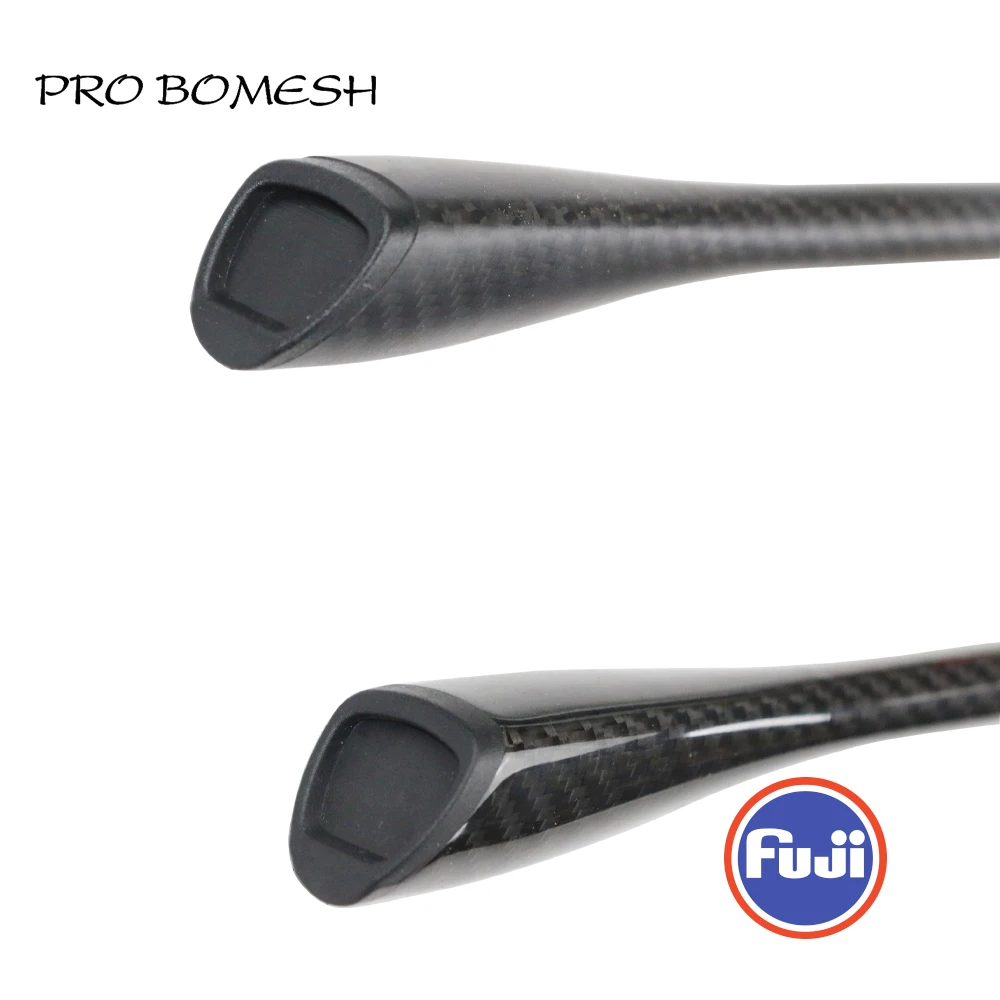 Pro Bomesh 1 Set 3K Twill Carbon Fiber Taper Grip Spinning Reel Seat  Aluminum Loking Nut Handle Kit DIY Fishing Rod Accessory