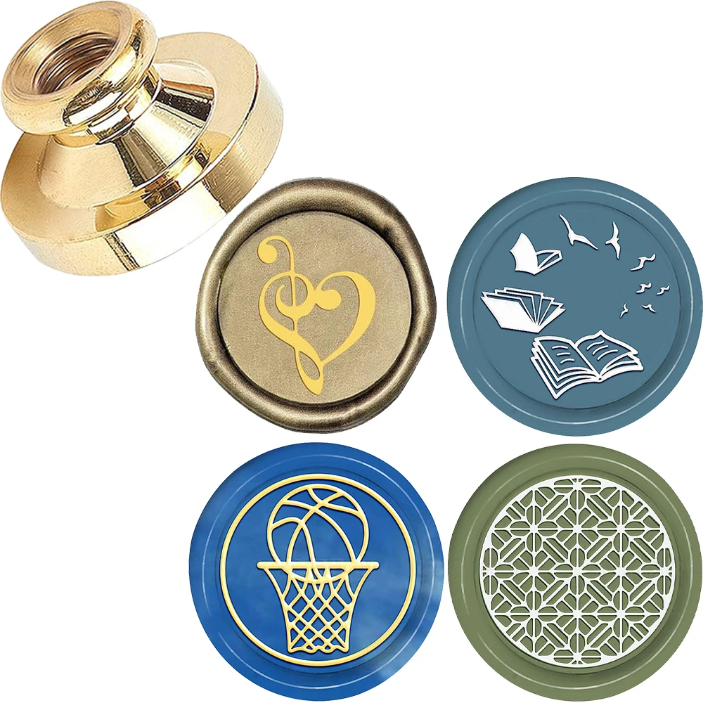 

Note Heart, Book, Basketball, Floral Wax Seal Stamp Diy Craft Supplies Scrapbooking Christmas Wedding Invitation Decoration