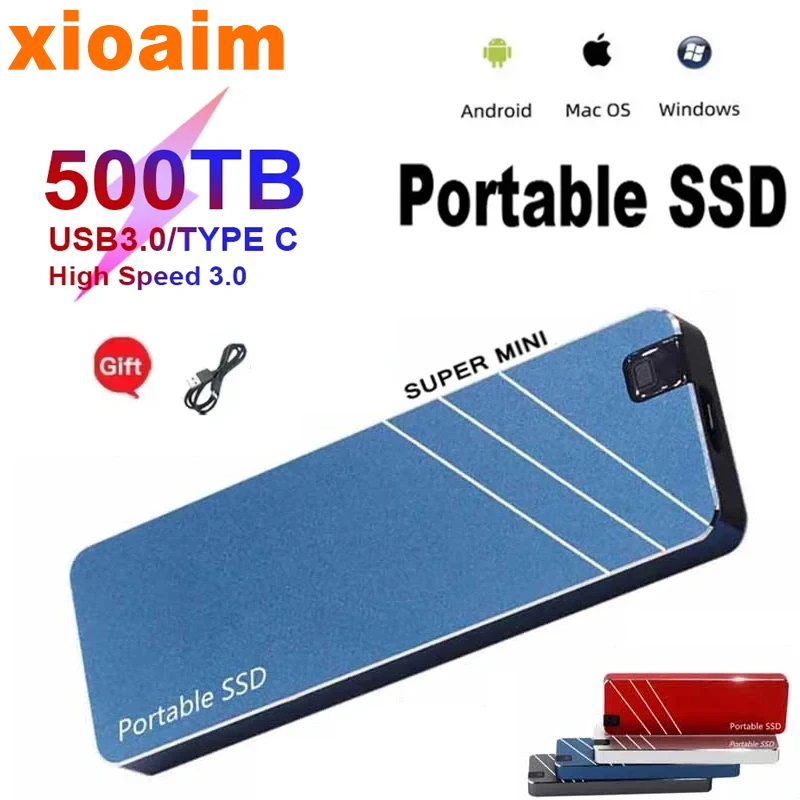 Per Xiaomi Portable Ssd Type-C/Usb3.1 Unità A Stato Solido Mobile Esterna Ad Alta Velocità 2Tb 4Tb 8Tb 16Tb Disco Rigido Per Laptop