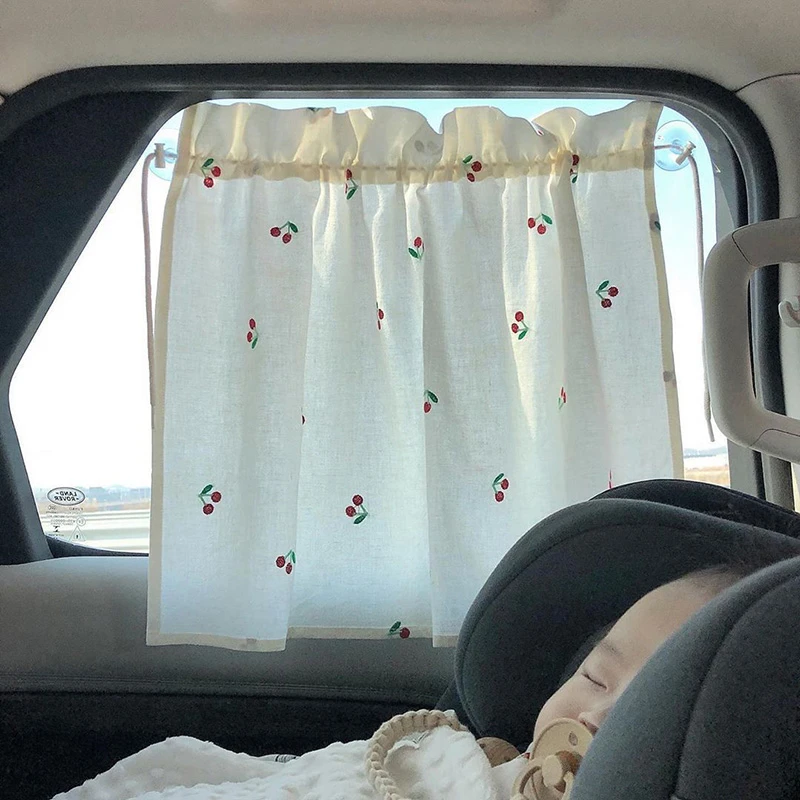 Korean Style Car Curtain for Baby Window Sun Shade Cover Suction Cup UV Protection For Baby Kids Children Stroller Accessories baby trend expedition double jogger stroller accessories	