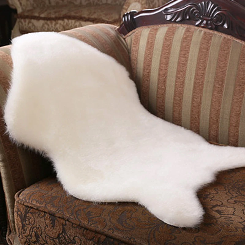 

40/60/75cm Artificial Fur Blanket Winter Soft Warm Long Plush Rugs Floor Mats Carpet for Home Bedroom Living Room Sofa Decor