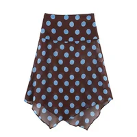 Polka Dot Printed Midi Skirts Two Piece Sets for Women 2025 Summer Chic Scarf Halter Top Suits Beach Woman 2 Piece Outfits - Image 5