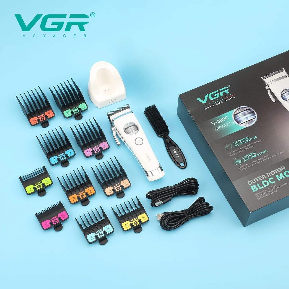 VGR ماكينة قص الشعر الاحترافية ماكينة قص الشعر الق...