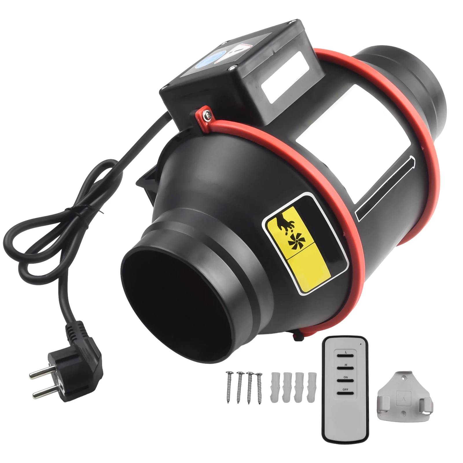 4Inch100mmFlueExhaustFanSpeedControlMixedFlowInlineFanWith