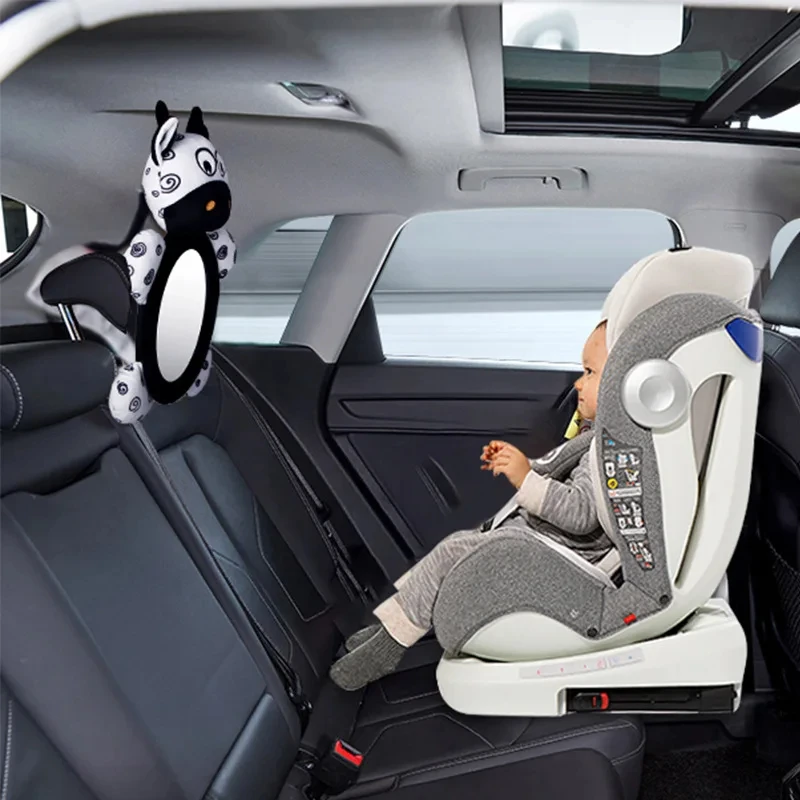 Black White View Back Seat Mirror Baby Car Mirror Safety Seat Headrest Rearview Baby Facing Rear Ward Car Kids Monitor