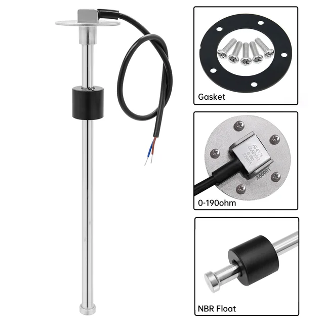 Sensor De Combustible Universal - 0-190 Ohmios (Acero Inoxidable, Varios Tamaños)