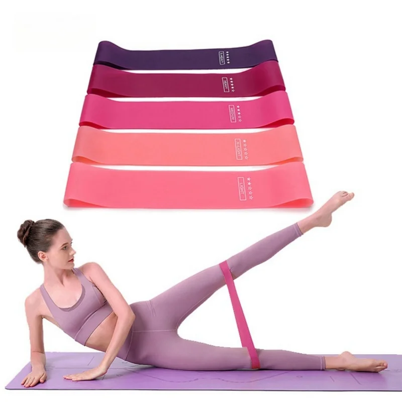 Yoga Resistance Band Women's Squat Hips Tension Bands Pilates Gym Fitness Equipment Tension Slim Legs Slim Hands Elastic Circle yoga resistance bands